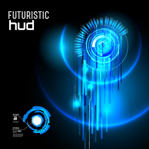 Hud abstract background futuristic vector