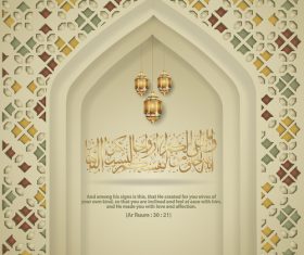 Islamic mosque creative background vector