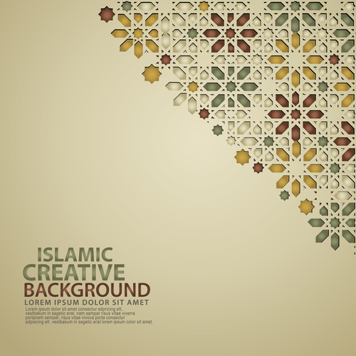 Islamic style background vector