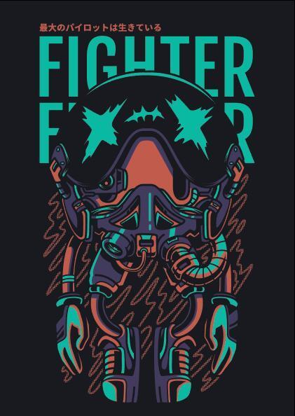 Jet fighter t shirt illustrations vector