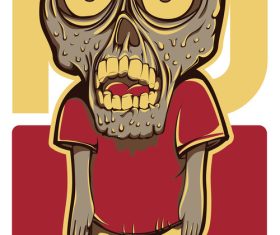 Little zombie t-shirt illustrations vector