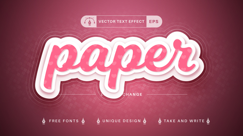 Papes editable text effect vector