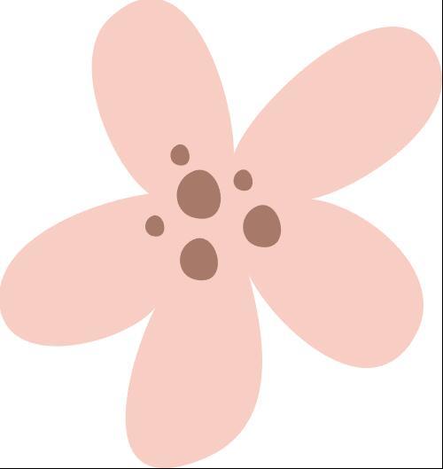 Pink flower vector