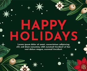 Plant and flower background happy holiday banner vector