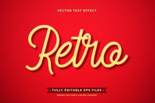 Retro vector text effect