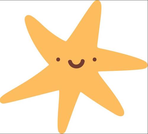 Sea star cartoon vector