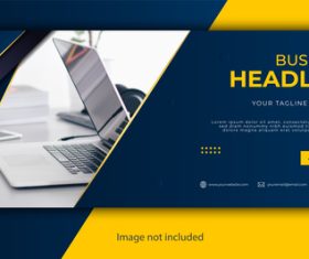 Simple banner template vector