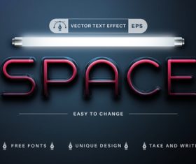 Space vector text effect