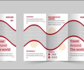 Travel agency tri fold brochure vector
