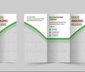 Travel agency trifold brochure template vector