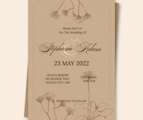 Unique wedding invitation vectors