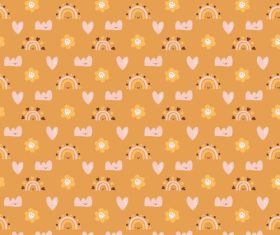 Warm tone seamless pattern vector