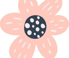 Watercolor flower vector