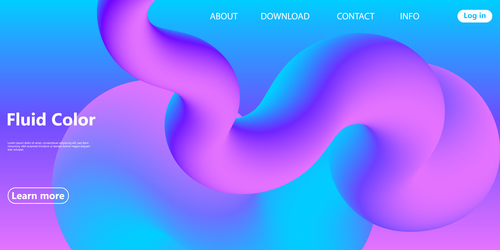 Website login page abstract liquid flow background vector