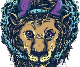 Youth lion illustrations vector