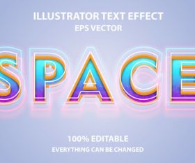 3D space vector text effect