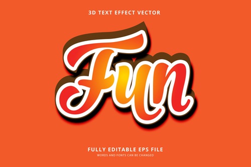 3D vector text effect