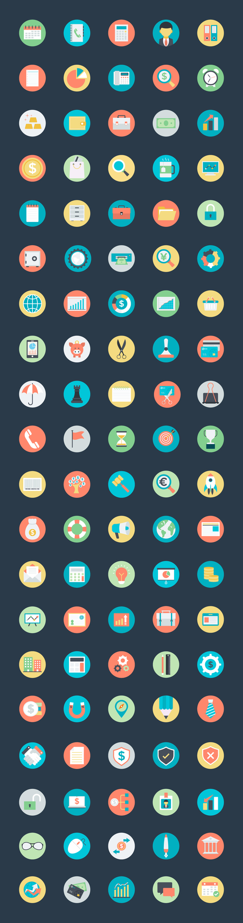 A set of finance icon vector