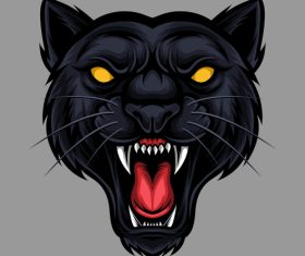 Angry panther esport logo gaming vector
