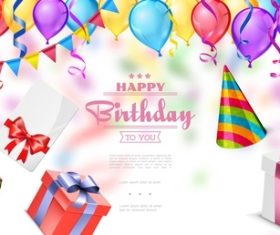 Birthday party banner vector