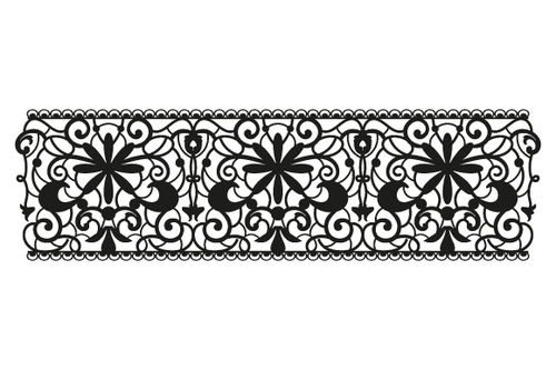 Black lace pattern vector