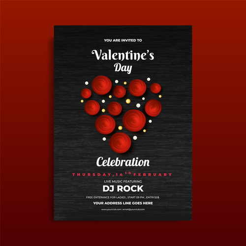 Celebration valentines day vector