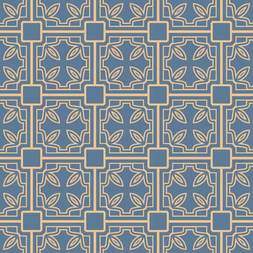 Checkered flowers seamless pattern vector