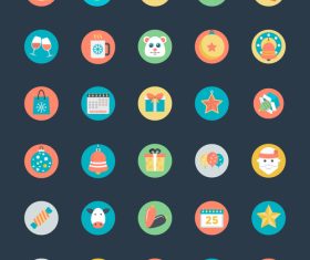 Christmas elements icon vector