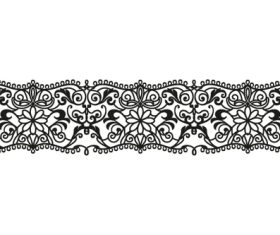 Cliparts lace black vector