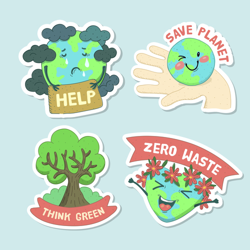 Colorful ecological icon vector
