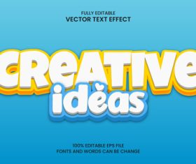 Creative ideas fully editable vector text effect