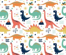 Cretaceous seamless pattern vector