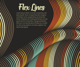 Decorative background flex lines vector
