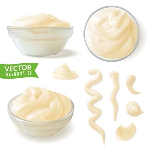 Delicious mayonnaise vector
