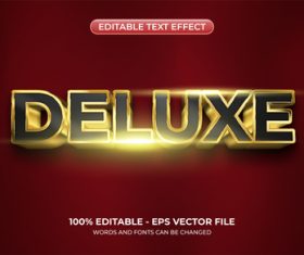 Deluxe editable text effect vector