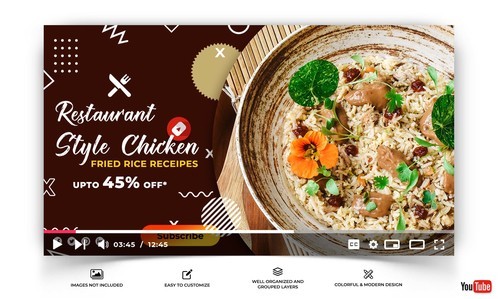 Design food promotion template vector
