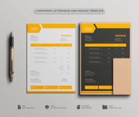 Design letterhead and Invoice vector