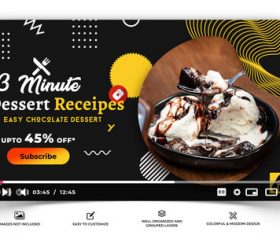 Dessert promotion design template vector
