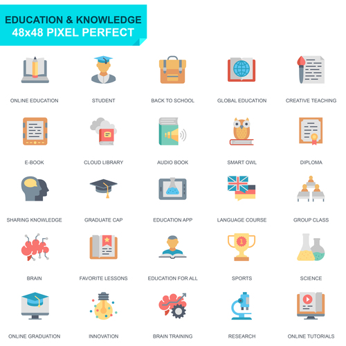 Education knowledge pixel perfect icon vector