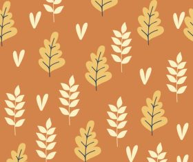 Falling autumn leaves seamless pattern vector