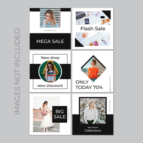 Fashion womens clothing sale card vector