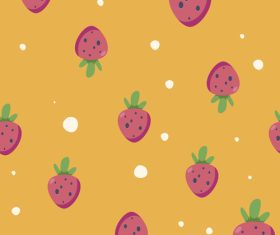 Fresh summer fruits seamless pattern vector