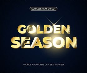 Golden season editable text effect vector