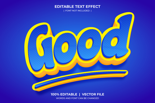 Good text style effect vector