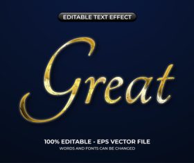 Great editable text effect vector