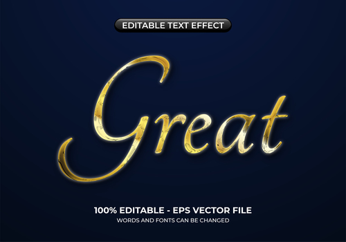 Great editable text effect vector