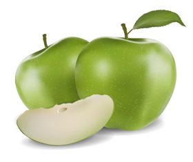 Green apple vector illustration
