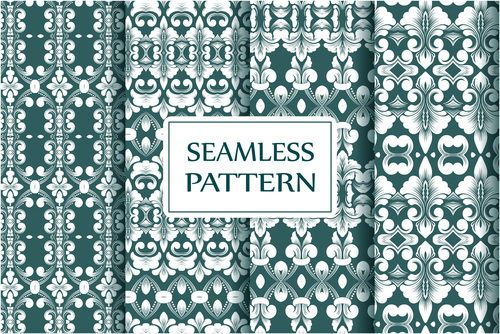 Green pattern seamless background vector