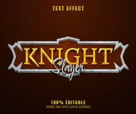 Knight text style effect vector