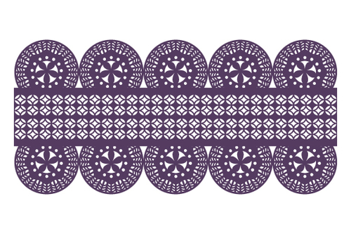 Light color tablecloth lace pattern design vector